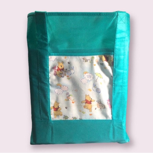 Reusable Foldable Grocery Bag Tote Winnie the Pooh Bear Shopping Tote Market bag - Picture 5 of 8